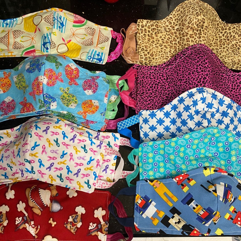 Handmade double cotton masks. $8 each